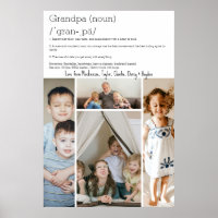Großpa Definition Personalisiert 4-Foto-Collage