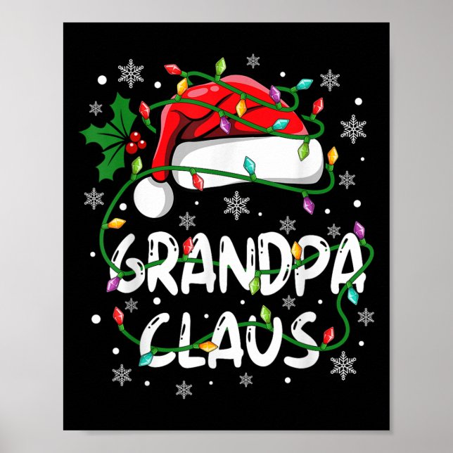 Großpa Santa Claus Weihnachtsfeiertag Crew Ma Poster (Vorne)