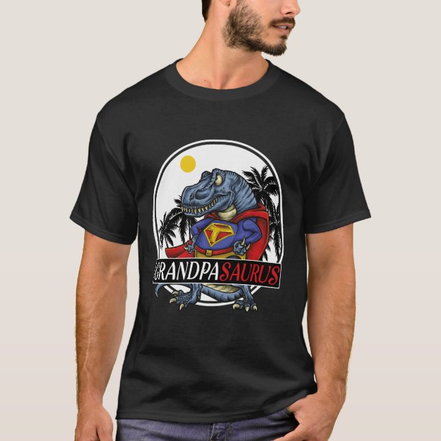 Großpasaurus, lustiges Geschenk für Opa Rex T-Shirt (Vorderseite)