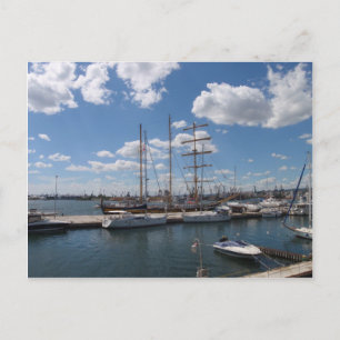 Großschiff im Hafen von Varna Postkarte