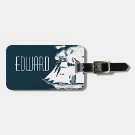 Großschiff und Wolken Gepäckanhänger