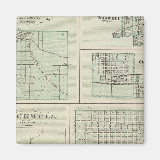 Großstadt Fowler, Benton Co Magnet (Vorne)