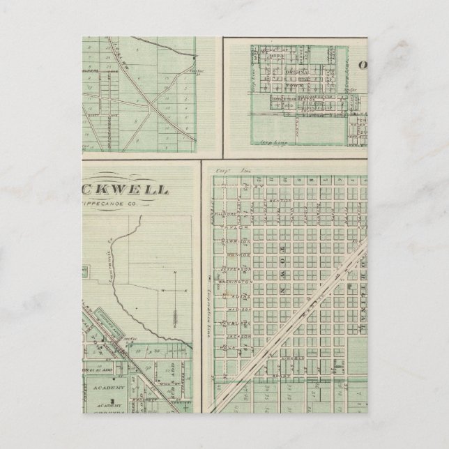 Großstadt Fowler, Benton Co Postkarte (Vorderseite)