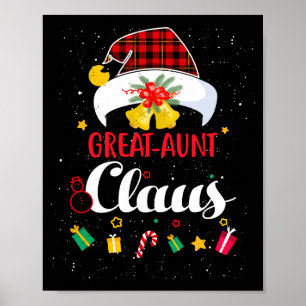 Großtante Claus Weihnachten Santa Hut Xmas Lange Ä Poster
