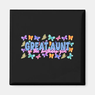 Großtante der Geburtstags-Schmetterlingsfamilie Magnet