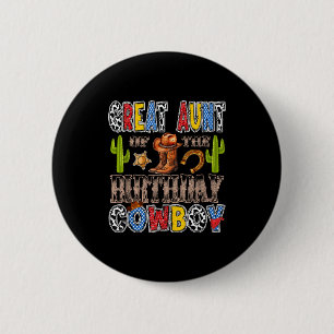 Großtante des Geburtstags-Cowboys Western-Geburtst Button