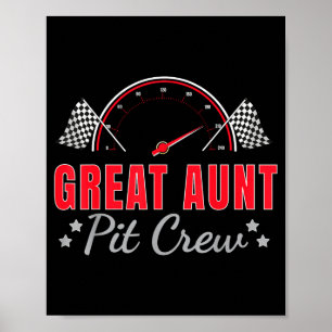 Großtante T Crew Rennwagenfahrer Geburtstagsfeier  Poster