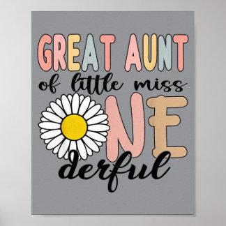 Großtante von Little Wonderful zum 1. Geburtstag Poster