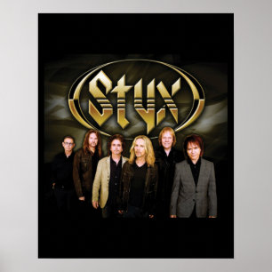 Größte der STYX-Band Retro 80er Stil für Fans Poster