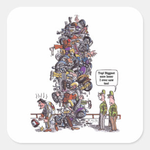 Größte Entzündung Loser große Aufkleber mit Quadra