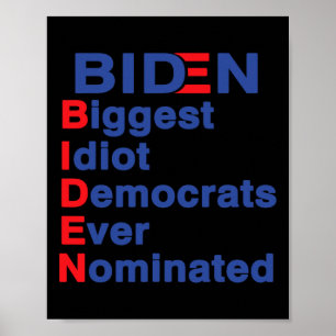 Größte Idiot-Demokraten haben Trump 2020 je nomini Poster