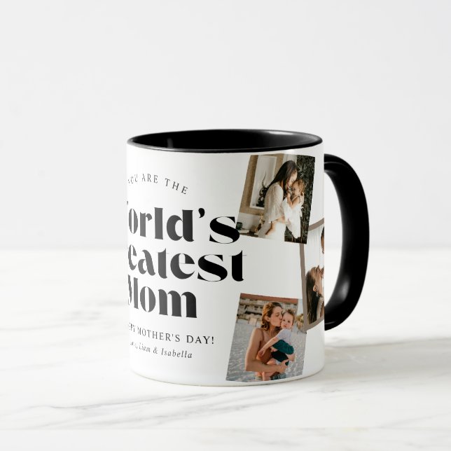 Größte Mutter der Welt 6 Foto-Collage Tasse (VorderseiteRechts)