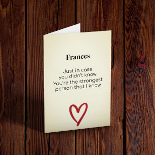 Größte Person, die ich kenne, benutzerdefinierbare Karte