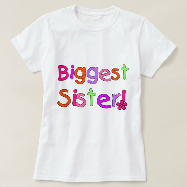 Größte Schwester-T - Shirts und Geschenke (Design vorne)