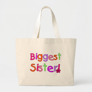 Größte Schwester-T - Shirts und Geschenke Jumbo Stoffbeutel
