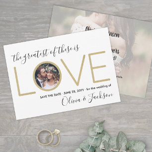 Größte von diesen ist Liebe Zwei Foto Einzigartige Save The Date