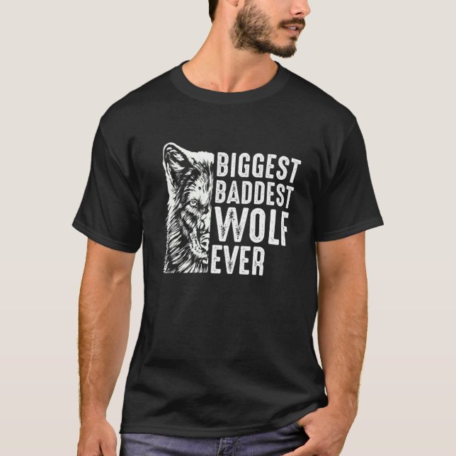 Größter baddest Wolf je Werewolf Unglaublich witzi T-Shirt (Vorderseite)