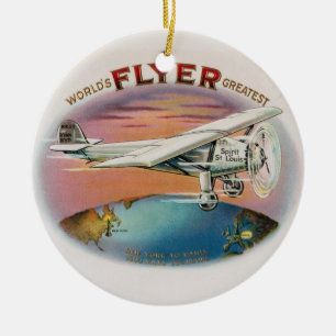Größter Flieger der Welt Vintage Spirit of St. Lou Keramik Ornament