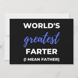 Größter Furzer der Welt, ich meine Vater Feiertagskarte