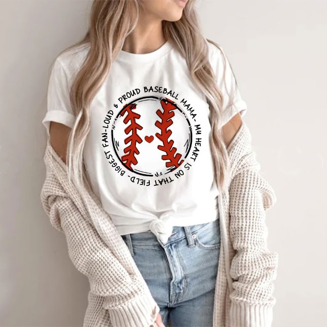 Größter Lüfter - Loud & Proud Baseball Mama T-Shirt (Von Creator hochgeladen)