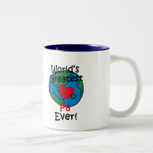 Größter Pa der Welt Herz Zweifarbige Tasse