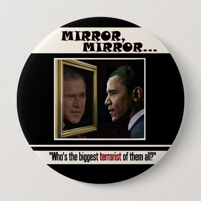 Größter Terrorist: Bush oder Obama? Button (Vorderseite)