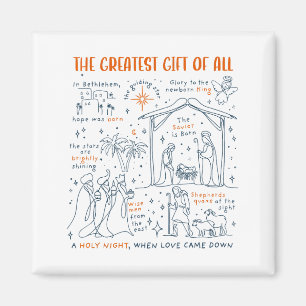 Größtes Geschenk aller Weihnachten Geburt Jesu rel Magnet