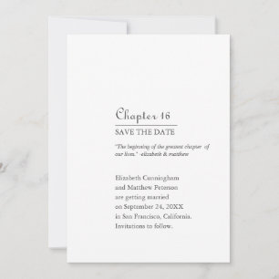 Größtes Kapitel unseres Lebens   Buchformat Save The Date