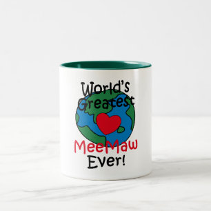 Größtes MeeMaw-Herz der Welt Zweifarbige Tasse