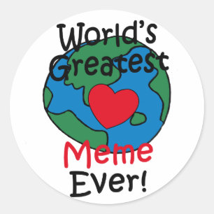 Größtes Meme-Herz der Welt Runder Aufkleber