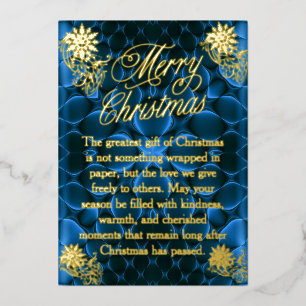Größtes Weihnachtsgeschenk aus Folie Blaues Weihna Folien Feiertagskarte