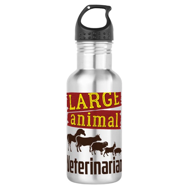 Großtierarzt Edelstahlflasche (Vorderseite)