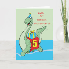 Großtochter 5. Geburtstag Dinosaurier Karte
