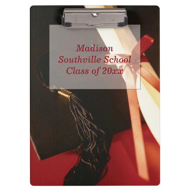 Großtochter Abschluss wünscht sich ein vertikales  Klemmbrett (Vorderseite)