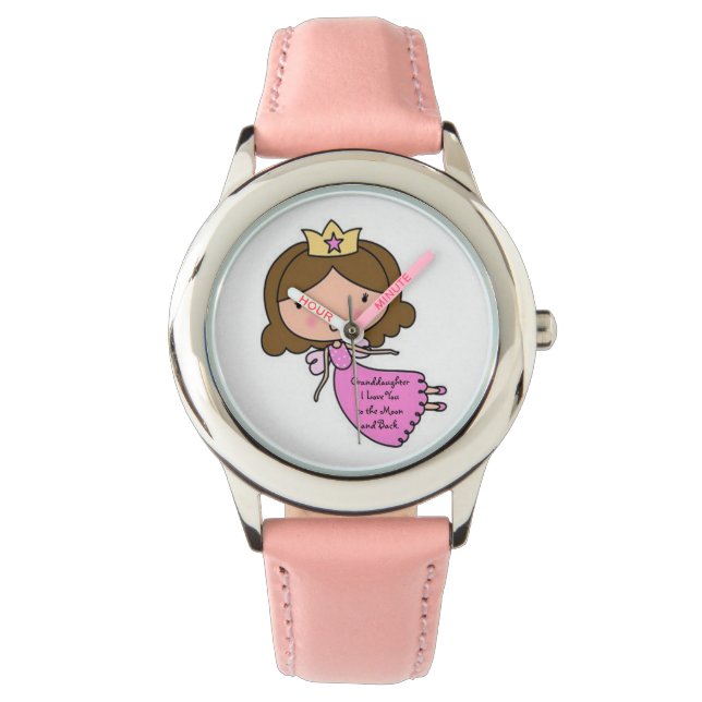 Großtochter Bezel Stainless Steel Watch/Princess Armbanduhr (Vorderseite)