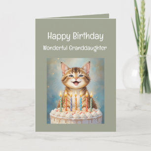 Großtochter Birthday Funny Cat lächeln Karte
