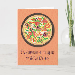 Großtochter, die an dich in der Uni Pizza denkt Karte