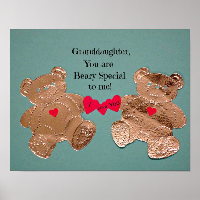 Großtochter, du bist Beary Special für mich! Poster (Vorne)