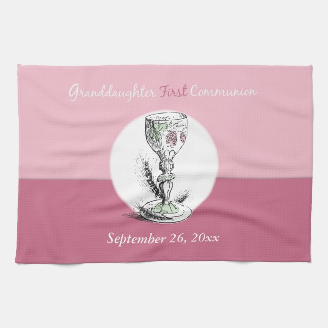 Großtochter First Communityrosa, Chalice Handtuch (Horizontal)