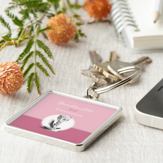 Großtochter First Communityrosa, Chalice Schlüsselanhänger (Seite)