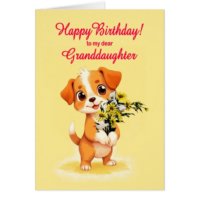 Großtochter GeburtstagWelpe und Blume (Vorne)