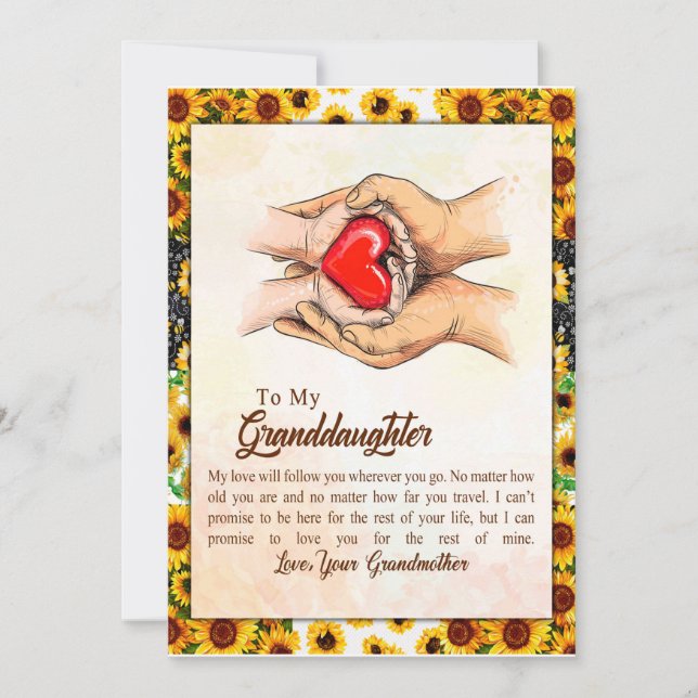 Großtochter-Geschenk| Liebe Großmutter Einladung (Vorderseite)