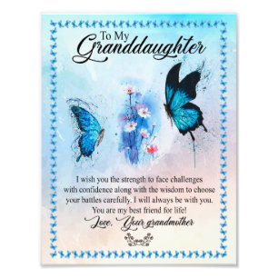 Großtochter-Geschenk  Liebe Großmutter Fotodruck