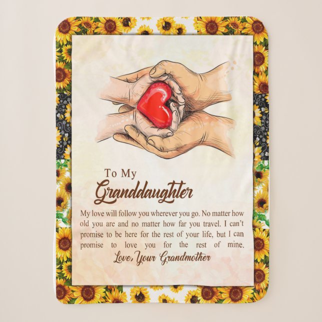 Großtochter-Geschenk| Liebe Großmutter Sherpadecke (Vorderseite)