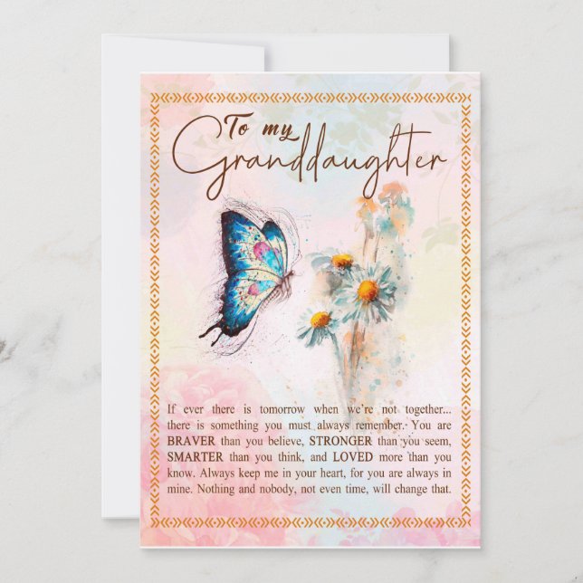 Großtochter-Geschenke| von der Großvater-Oma-Famil Einladung (Vorderseite)