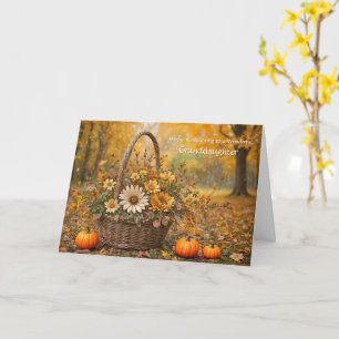 Großtochter Happy Thanksgiving-Herbstlaub Karte