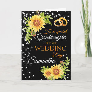 Großtochter Hochzeitstag Glückwünsche Sonnenblume Karte