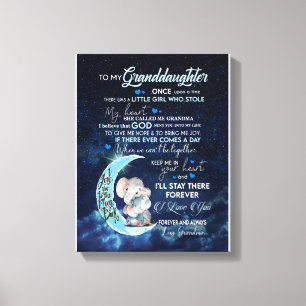 Großtochter Lovers   Brief an meine Enkelin Leinwanddruck