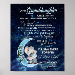 Großtochter Lovers Brief an meine Enkelin Poster