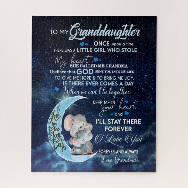 Großtochter Lovers | Brief an meine Enkelin Puzzle (Vertikal)